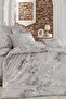 Double Duvet Cover Set Cotton Silver Flower - 2