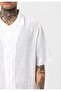 Seamless short sleeve pocketless oversize linen shirt - 7
