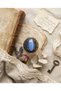 Bronze Vintage Women's Ring Jewelry Authentic Blue Crystal Stone Oval Cut Zircon Inlaid Adjustable - 4