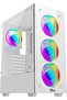 NOVA Gaming PC Case Mid Tower White – TM-NOVA-W, ARGB Fans, Dual Tempered Glass Panels - 4