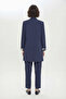 Classic Navy Blue Suit with Shawl Collar and Pocket Detail 1103 - 5