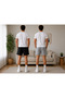 Men's Loose Fit 2-Piece Shorts Black-Grey Summer Casual Shorts - 3