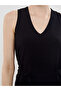 V-Neck Textured Belted Dress - 3