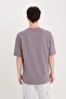 Boxy Fit Crew Neck No-Iron Breathable Printed Short Sleeve Heavy Fabric T-Shirt D5518Ax - 6