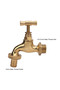 Brass Shut Off Valve Garden Hose Valve G1/2 Inch Male Thread Inlet 14mm Male Thread Outlet Brass ... - 3