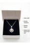 316L Steel Pearl Necklace |   Flower Design Zircon Stone Silver Color Women's Necklace |   Boxed & Gift Package - 3