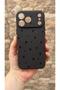 iPhone 17 Pro Compatible Mini Black Star Patterned Silicone Shock Absorbing Classic Protected Rubber Case - 2
