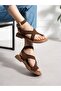 Mi̇rano Brown Flip Flop Women's Sandals