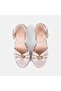 Women's Beige Leather Sandals with Gold Accessories and Wedge Heels - 6