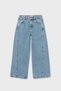 Girl's 8-18 Years Old Side-Stitched Wide-Leg Denim Trousers Jeans Blue - 2