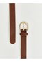 Original Women's Faux Leather Belt with Metal Buckle - 3