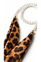 Luvien Leopard Scarf Pearl Chain Multi-Purpose Design Necklace - Bag Chain - Belt - 2