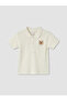 Ecru Polo Collar Embroidered Baby Boy Set - 5