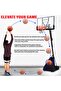 Adjustable Basketball Hoop System | 8-10 ft Height, 44" Shatterproof Backboard, Portable Basketball Stand - 4