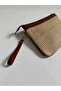 Straw Clutch Bag Model Hand and Women's Shoulder Bag, Summer Bag Brown - 2