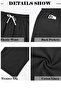 Men's Black Linen Cotton Pants with Elastic Waist, Comfortable and Breathable - 5