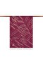 Sand Wave Patterned Silk Shawl 09335-Burgundy - 2