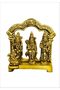 Divine Design Ram Darbar Idol | Brass Ram Sita Lakshman Hanuman Murti | Divine Pooja Statue for Home Temple (Height 4 Inch)
