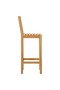Scaun de bar 2 pcs Maro Lemn solid de tec - 5