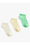 Ankle Detailed 3-Piece Booties Socks Set - 2