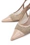 Women's Genuine Leather Beige Heeled Shoes - 5