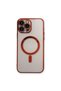 Apple iPhone 13 Pro Max Case Magneticsafe Laser Silicone - Red - 2