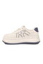 White Blue Lace-Up Women's Sneakers - 2