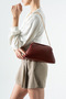 Burgundy Clutch Portfolio Hand and Shoulder Bag for Women - 3