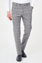Plaid Slim Fit Classic Men's Trousers Black - 38374.26Y