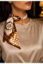 Scarf Necklace with Pearls,Scarf,Handbag Scarf,Handbag Charm,Multi-Purpose Accessory,Choker,Jewelry,Neck Tie