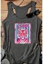 Trend Mix Printed Anthracite Swimmer Athlete Sleeveless Women's Tshirt