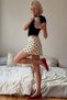 Polka Dot Patterned Women's Skirt with Shorts High Waist Stretchy Summer Fabric Streetwear - 2