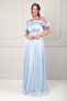 Women's Chiffon Fabric Flounce Detailed Lined Long Dress - 3