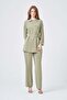 Women's Belt Detailed Contrast Stitched Double Suit Set Çağla 31346 - 2