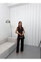 Women's Vest Trouser Suit with Button Detail, Stylish Two-Piece Suit, Office Combination - 3