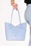 Women's Double Compartment Hand and Shoulder Bag Ald.6754 Blue - 3