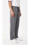 Men's Smoked Wide Leg Baggy Sweatpants with Side Piping and Back Pocket Detail - 4