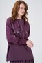 Women's Comfortable Fit Stone Detailed Skirt Suit Plum 31360 - 6