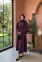 Zena Cape Dress Burgundy - 2