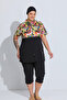 Plus Size Semi-Closed Hijab Swimsuit – Oversized Short-Sleeved Swimsuit Set - 3
