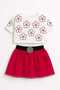 Summer Baby Girl Set with Mini Tulle Skirt 100% Cotton T-Shirt