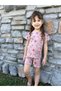 Girl's Ruffled Ribbed Camisole Summer Set - 5