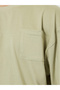 Men Green Crew Neck Boxy Fit T-Shirt with Pocket - 4
