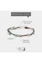 Hippie Women's Anklet, 925 Sterling Silver, Beaded Woven Anklet, with Jasper, Handmade Adjustable Jewelry - 7
