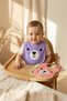 Teddy Bloom 3-Pack Soft Towel Baby Bib Set with Teddy Bear Figure - Liquid Absorbent and Skin-Friendly