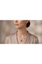 Elegant Rose Jewelry Set – Floral Pendant Necklace & Stud Earrings for Women - 4