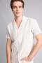 Modern Fit Apaş Collar Short Sleeve Khaki Shirt I1705Ax26Sm
