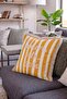 Amore Vita Sole Text Printed Striped Fringed Throw Pillow Cover - Cream Tassel Retro Pillowcase - 2