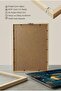 Single Wooden Table with Gold Embellishments and Crescent View - Home and Business Table with Natural Wood Frame - 5