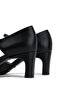 Women's Genuine Leather Black Heeled Shoes - 5